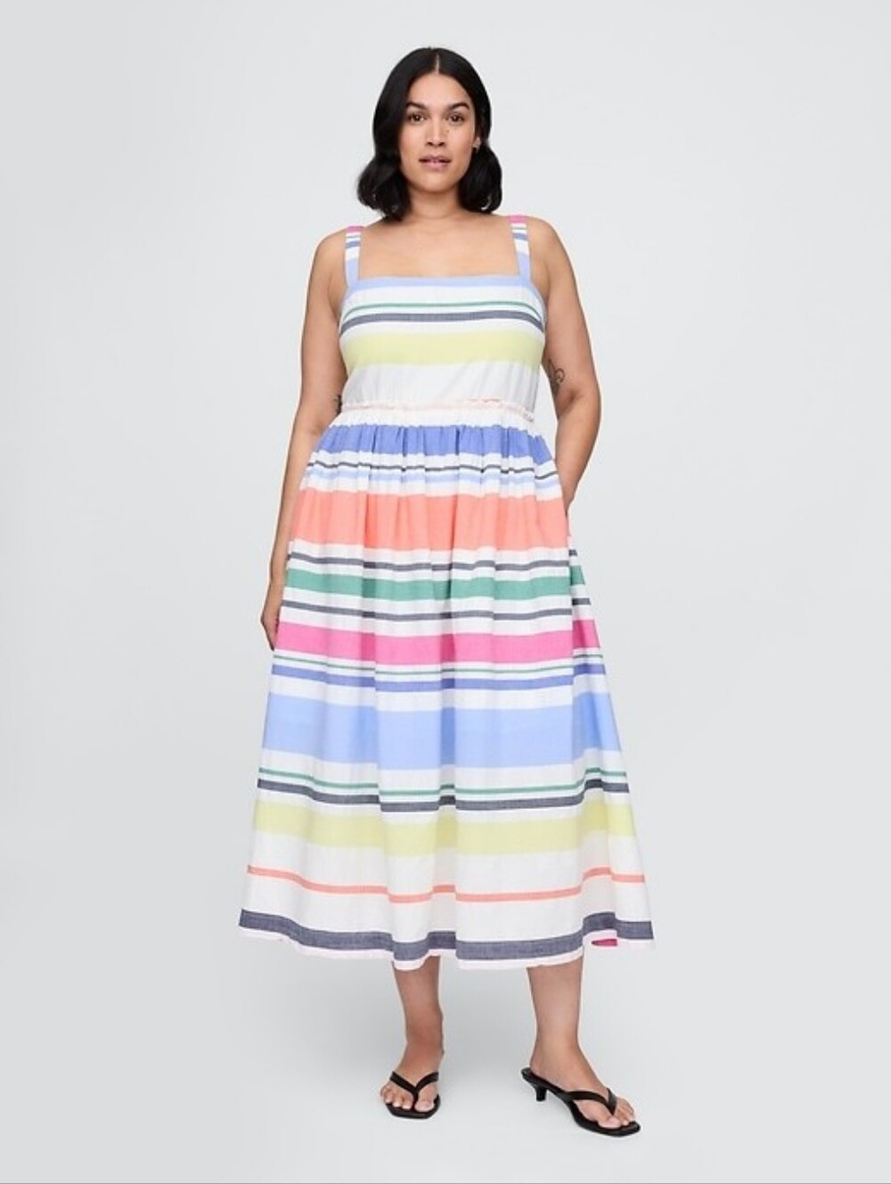 Gap Striped Midi Dress NEW